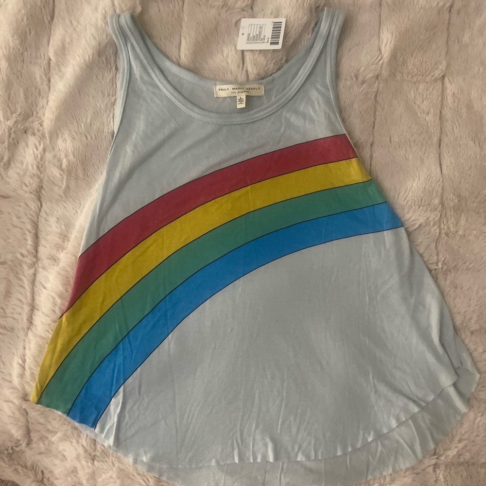 Truly Madly Deeply Urban Outfitters Retro Rainbow Tank Top